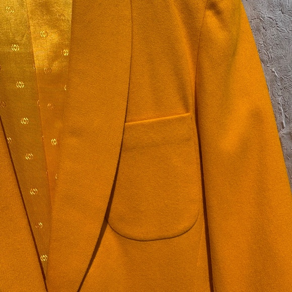 NWOT 80s Vintage Yellow Wool Studio Michelle Stuart Blazer Small Oversized - Picture 8 of 13